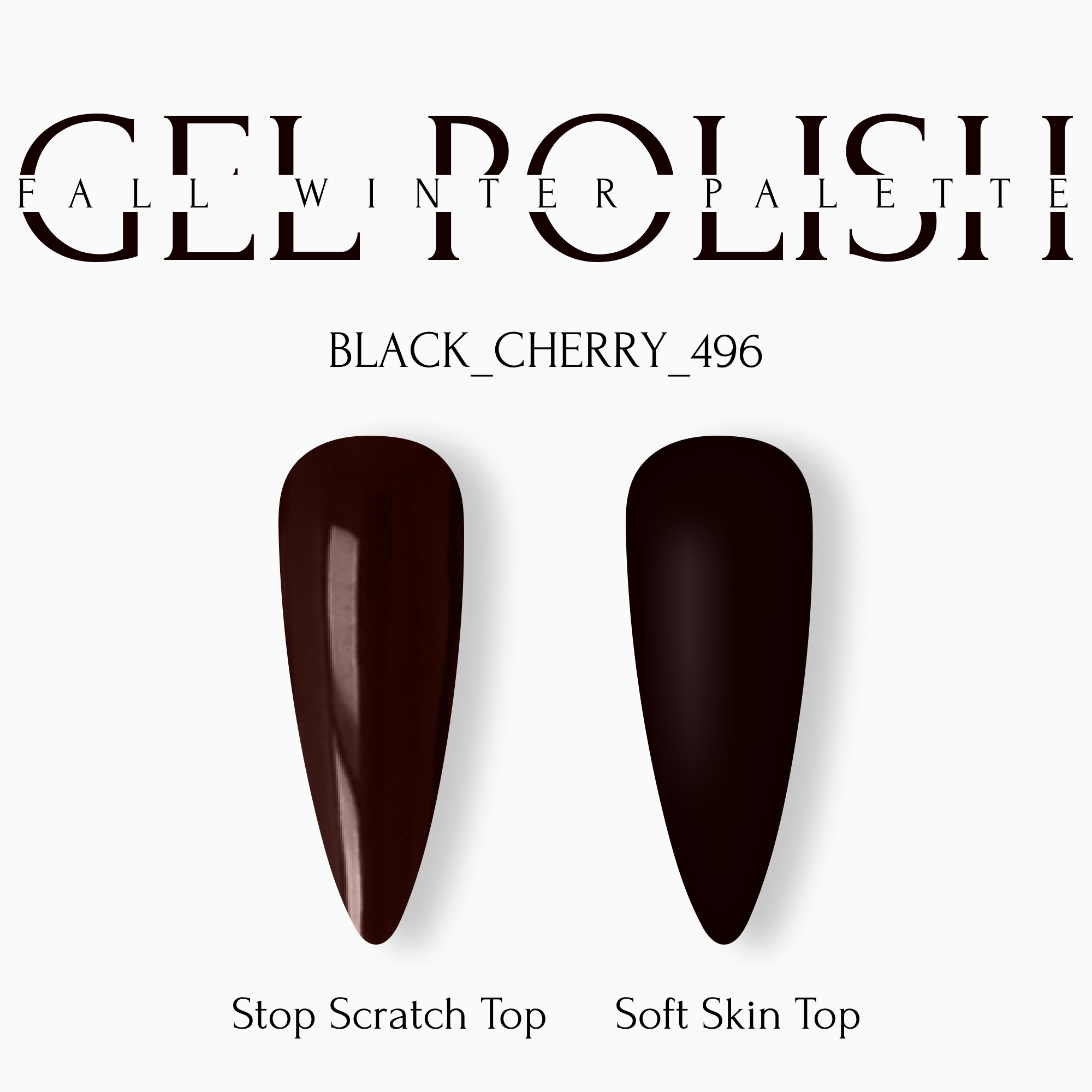 Gel Polish 8ml №496 - black cherry