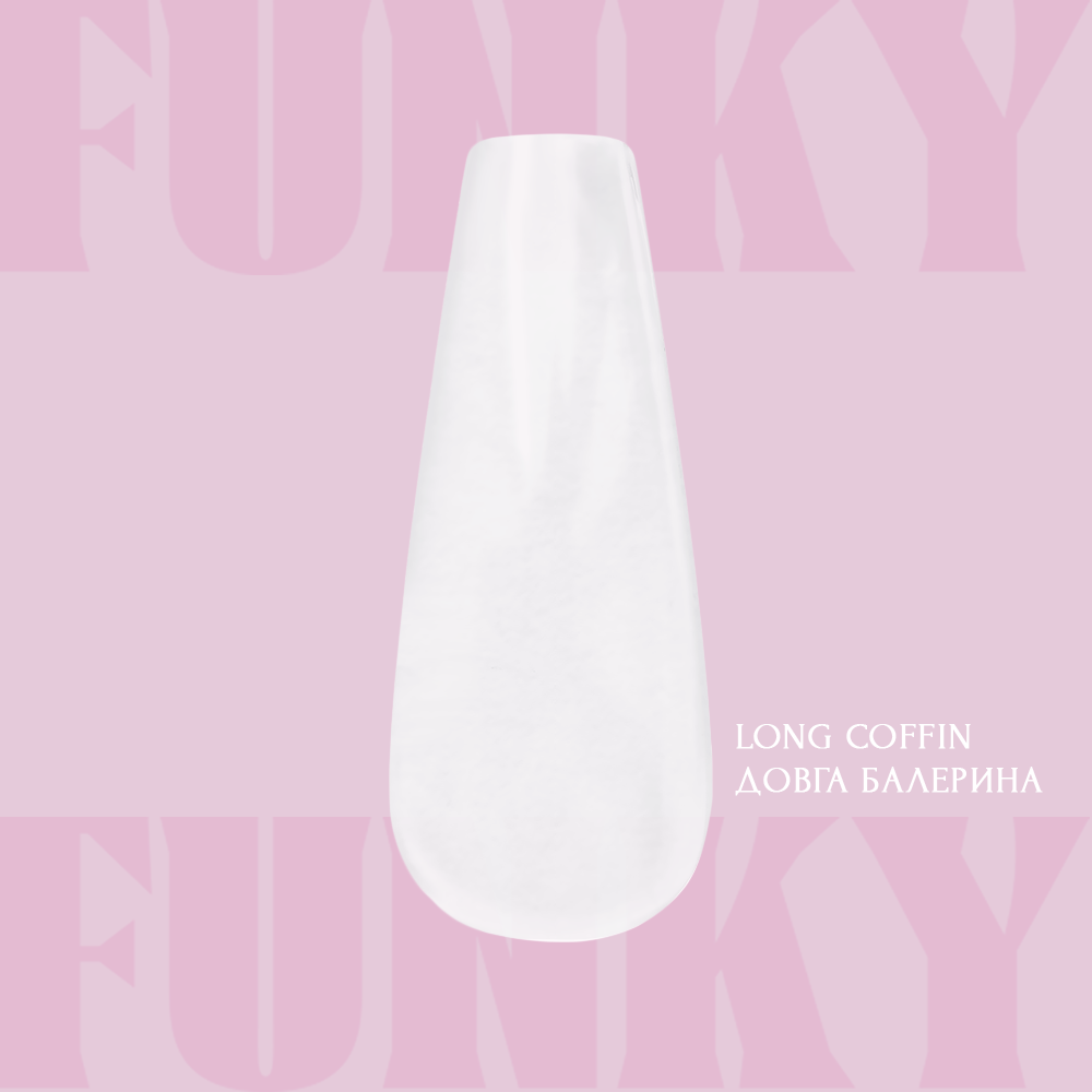Nail Extension Gel Tips Funky Gel Tips  COFFIN  long 