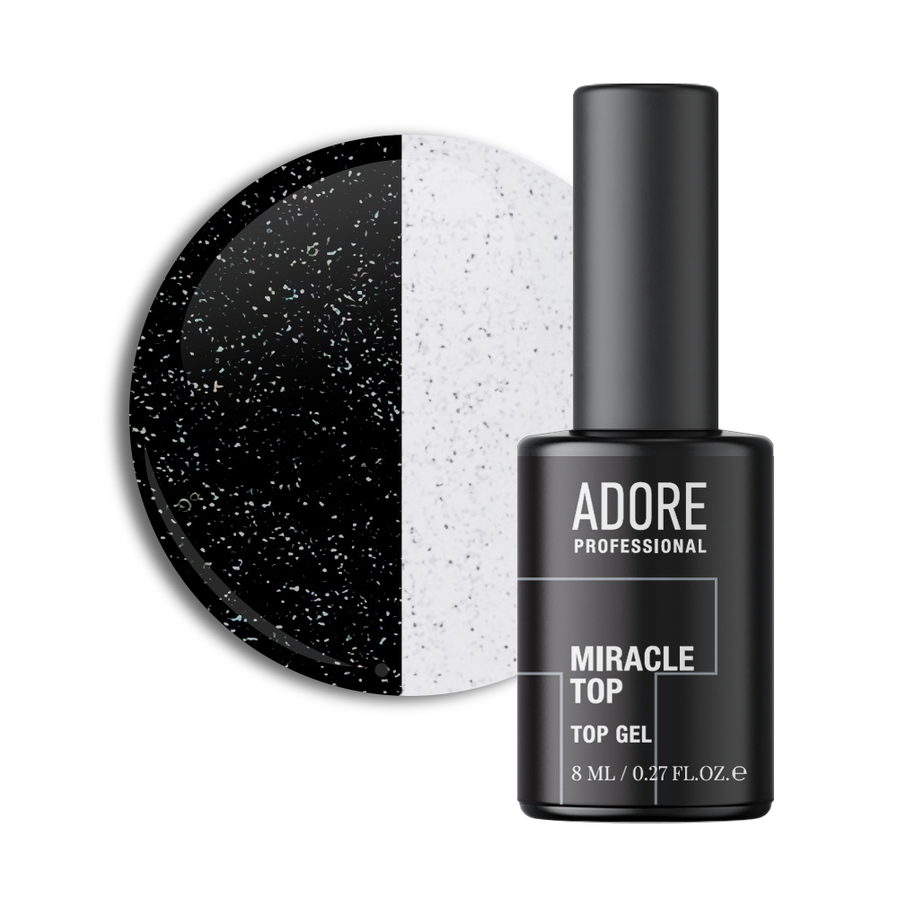 Product image of MIRACLE TOP con brillio olografico 8ml №04 silver shimmer