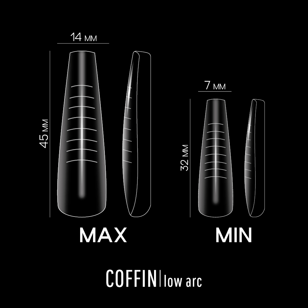 PRO Nail Forms 120pcs - type 06 coffin