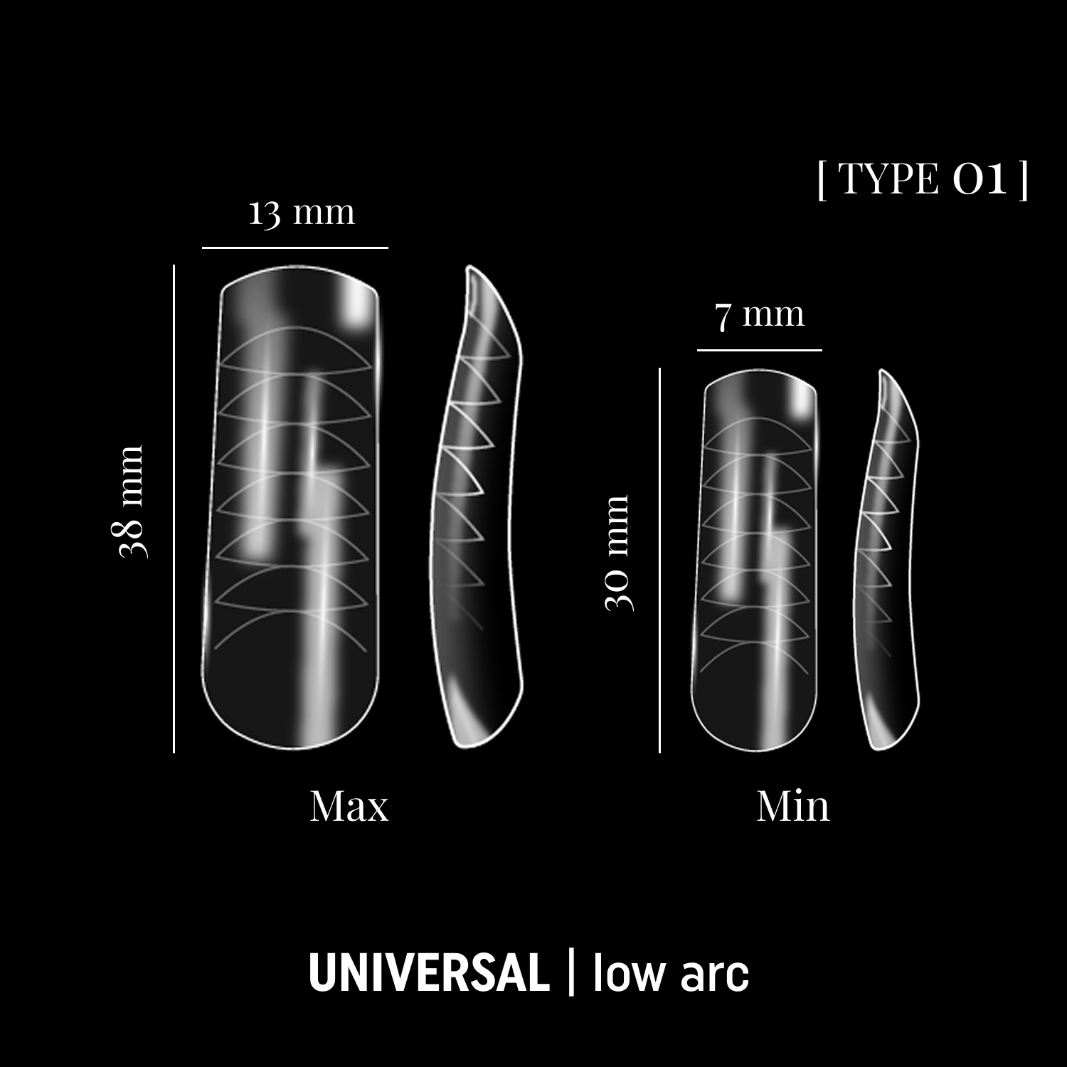Dual Nail Forms 120pcs - type 01 universal