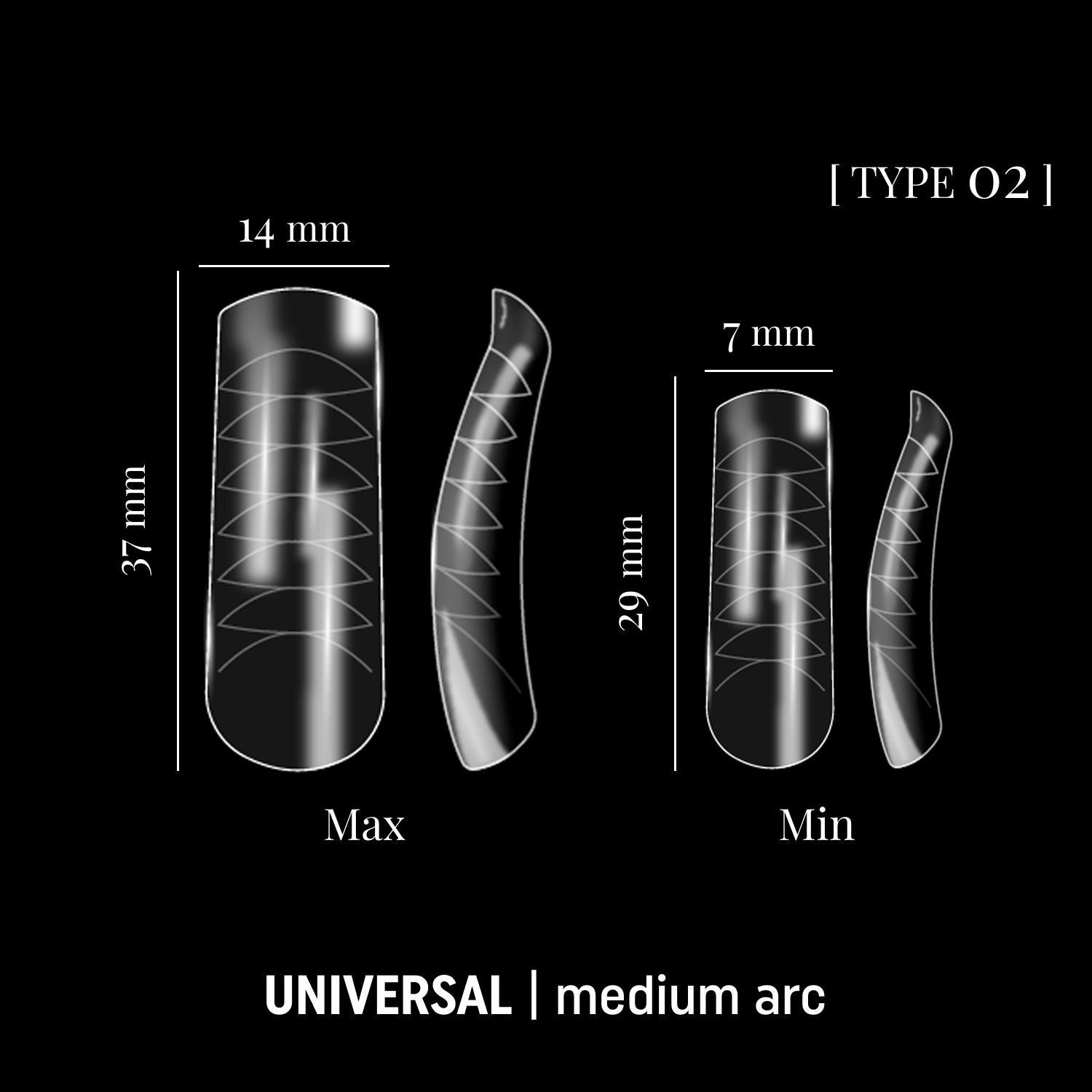 Dual Nail Forms 120pcs - type 02 universal