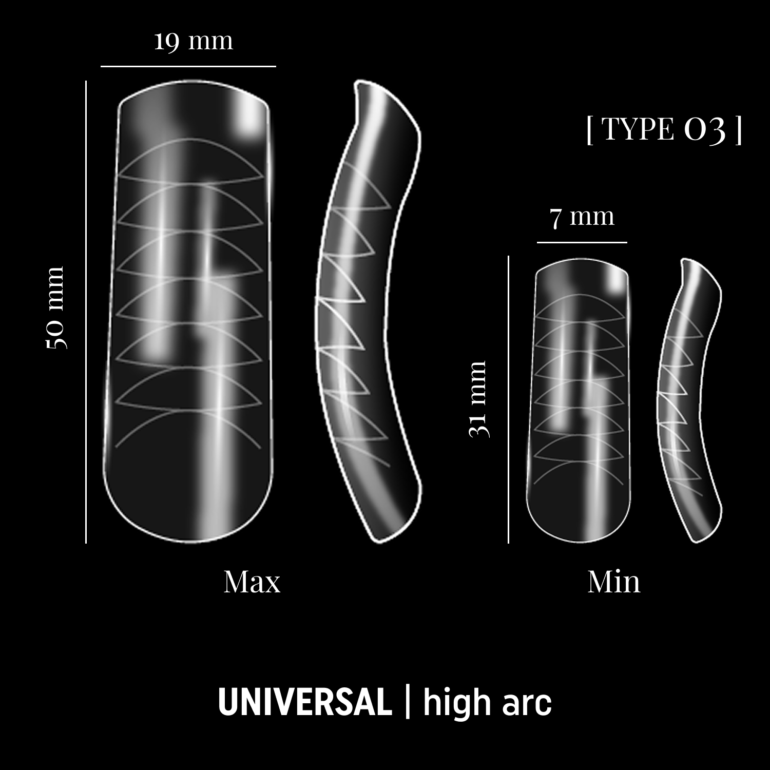 Dual Nail Forms 120pcs - type 03 universal